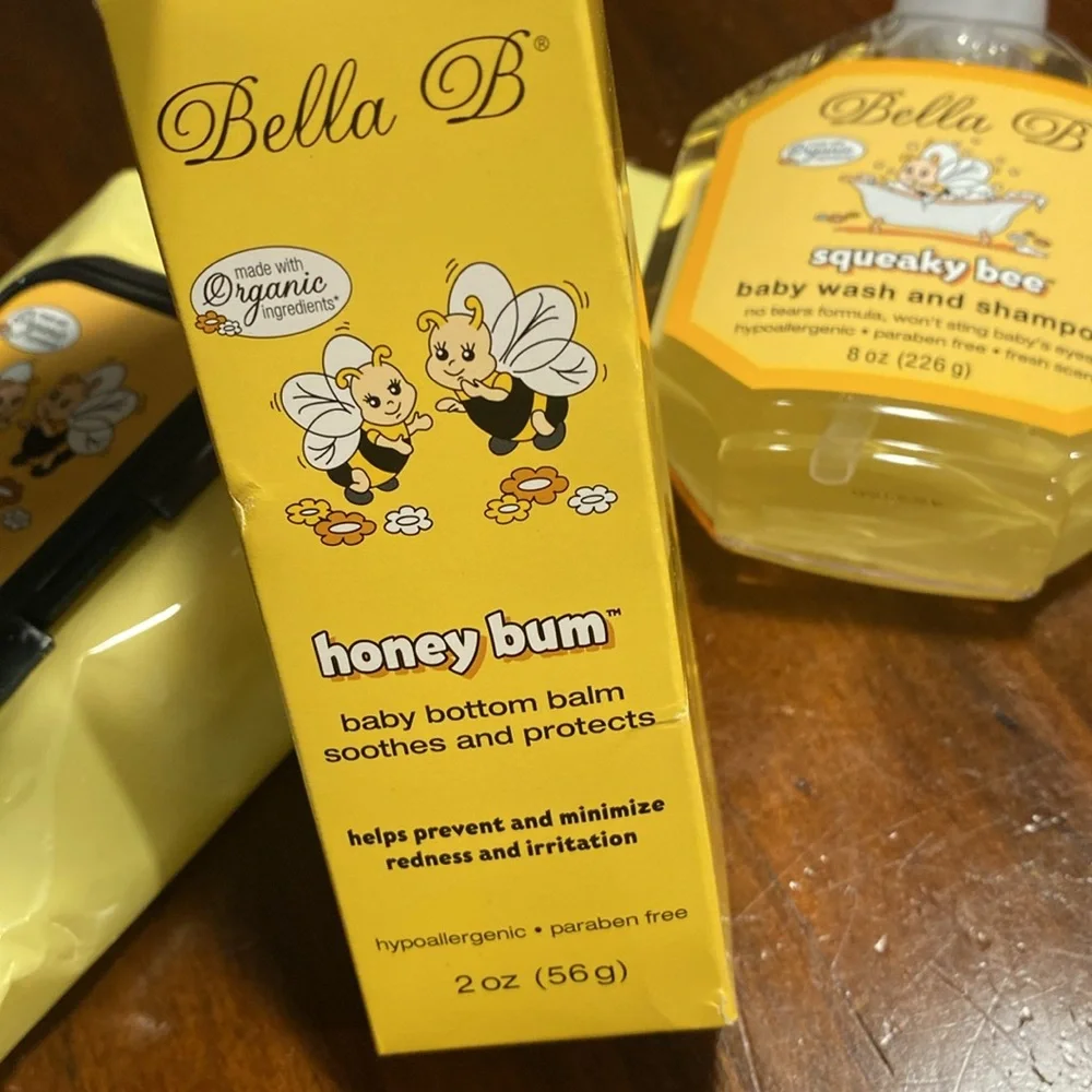 NEW BELLA B X3 SET | LAVENDER WIPES, BABY WASH/SHAMPOO, HONEY BUM BALM🌸